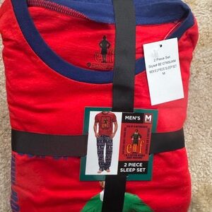ELF Men's Red and Blue Sleepwear Set Size M
